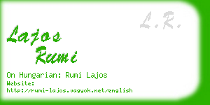 lajos rumi business card